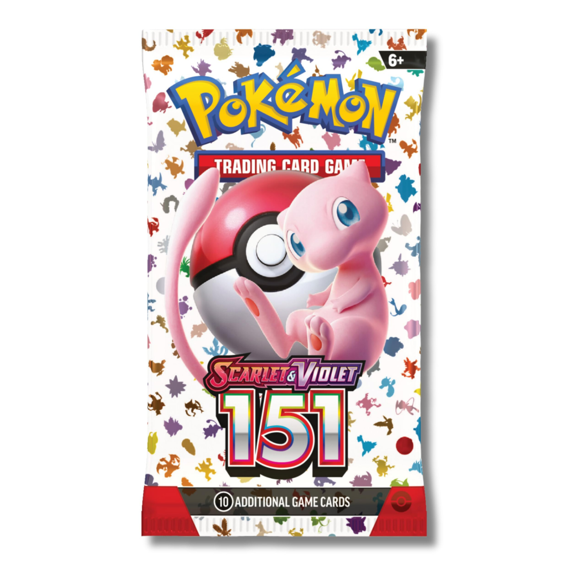 Pokémon trading card game pack with cartoon character on a white background