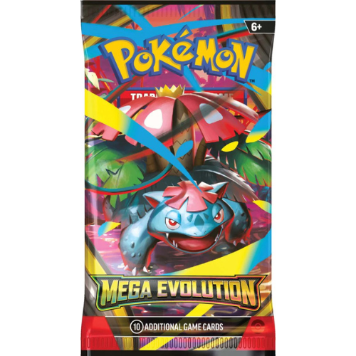 Pokémon Mega Evolution trading card game pack on a white background