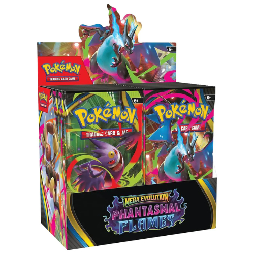 Pokémon trading card game boxes with colorful designs on a white background