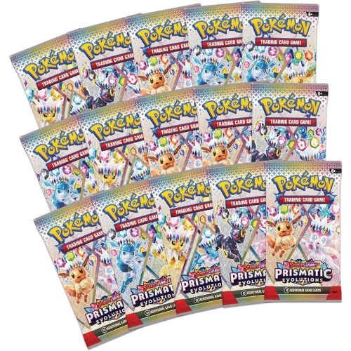 Multiple packs of Pokémon trading card game on a white background