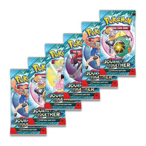 Pokémon trading card game packs on a white background