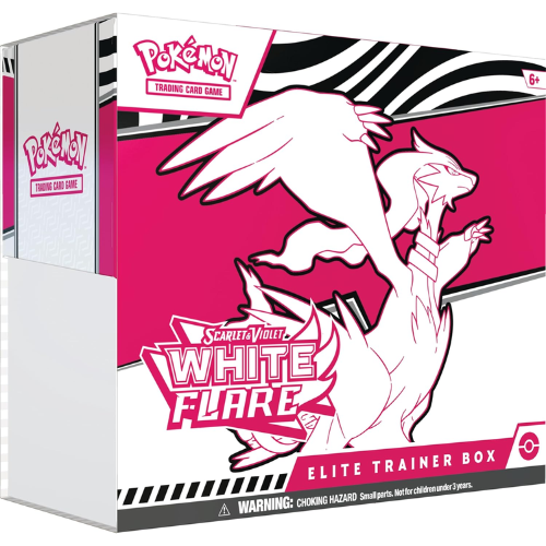 Pokémon trading card game Elite Trainer Box with white and pink design