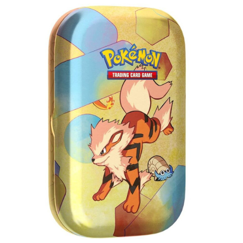 Pokémon Trading Card Game tin with a fox-like character on a white background