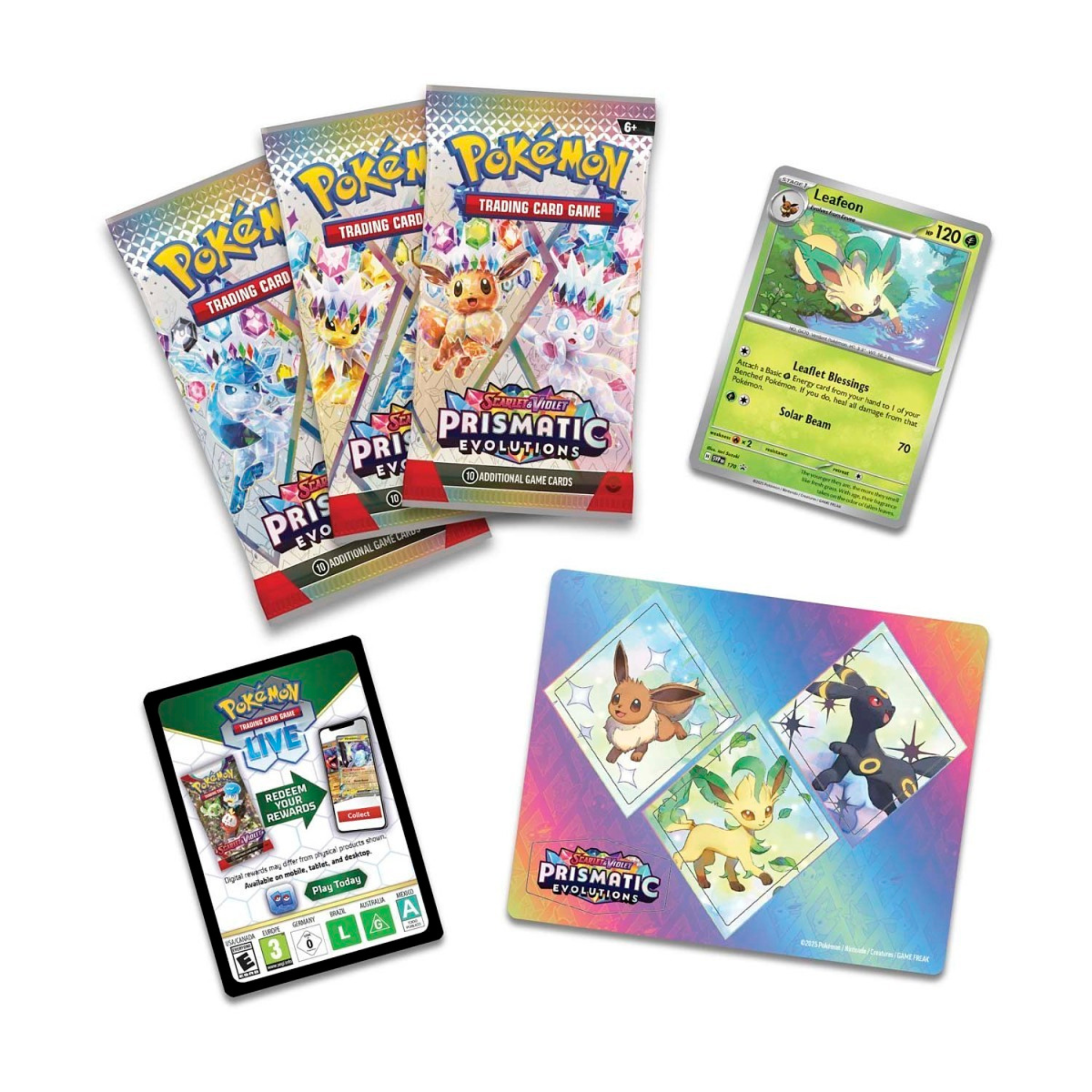 Pokémon trading card game packs and cards on a white background